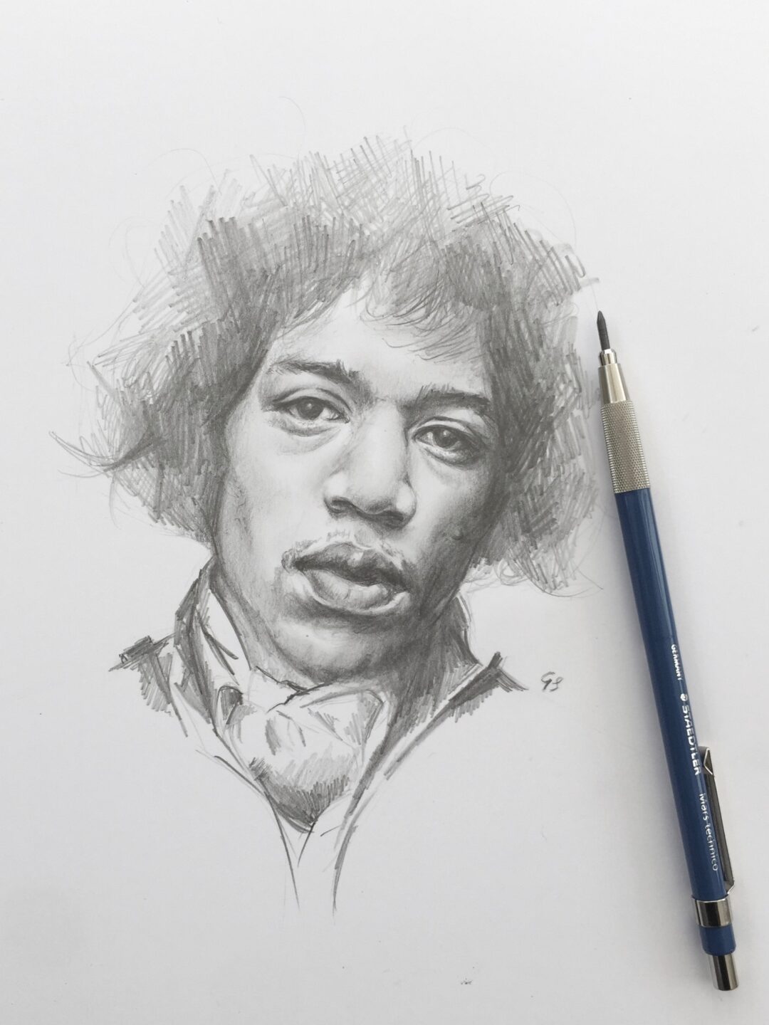 Jimi Hendrix in Graphite