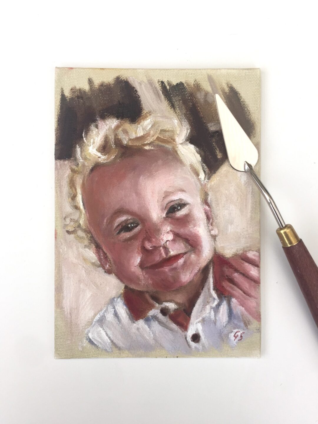 Dylan in Oils on 5″ x 7″ Canvas Commission