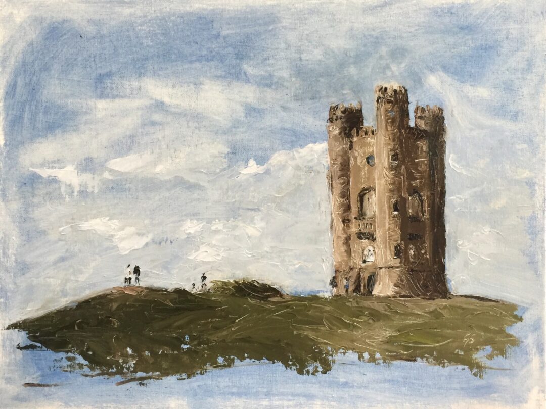 Broadway Tower in Oils with a Palette Knife