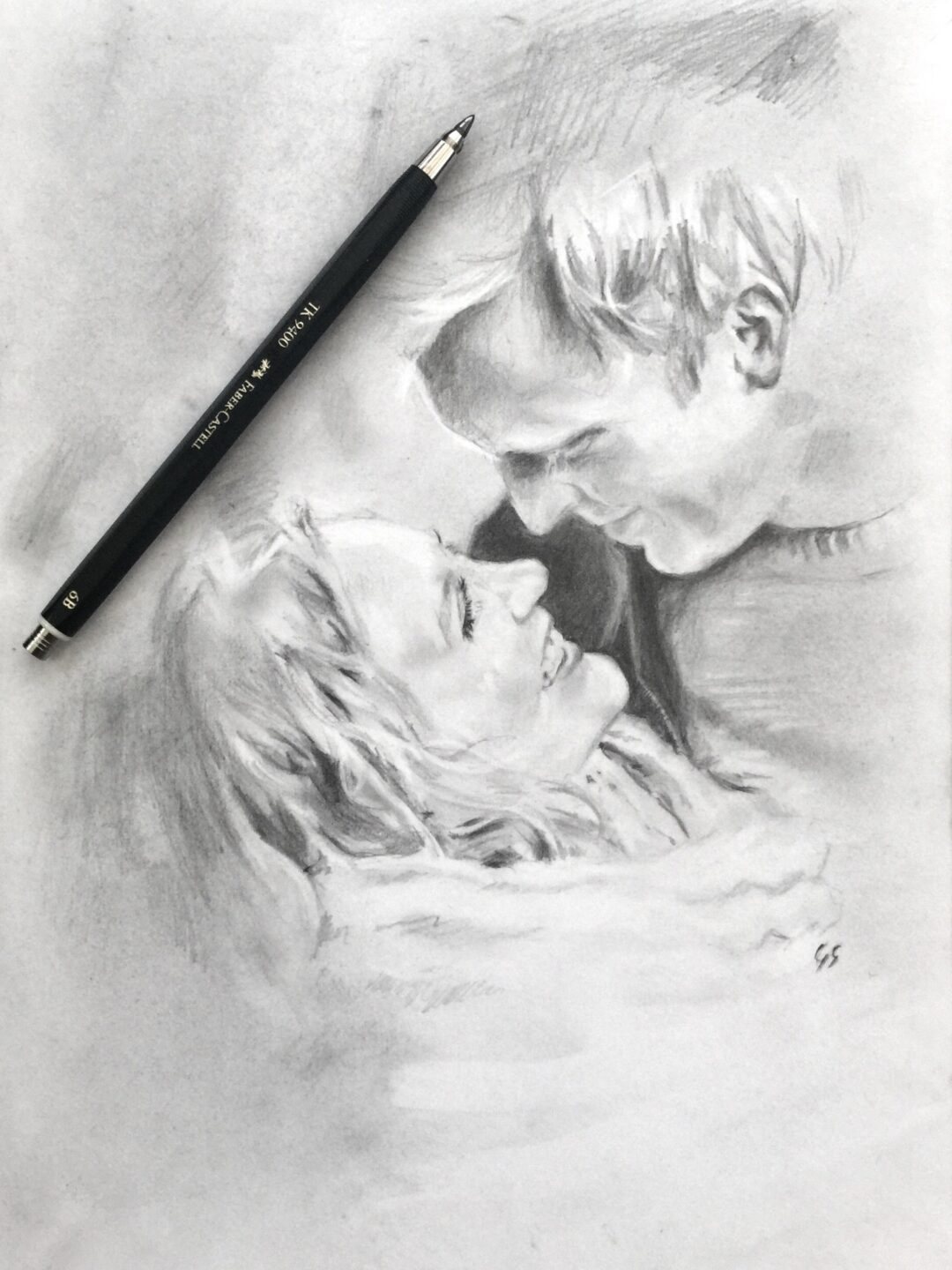 Another Anniversary Portrait Commission in Graphite