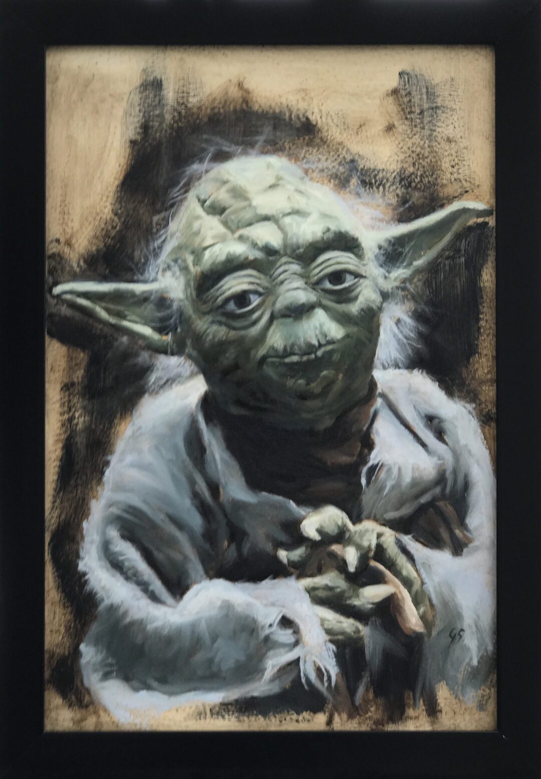 Yoda in Oils on Board