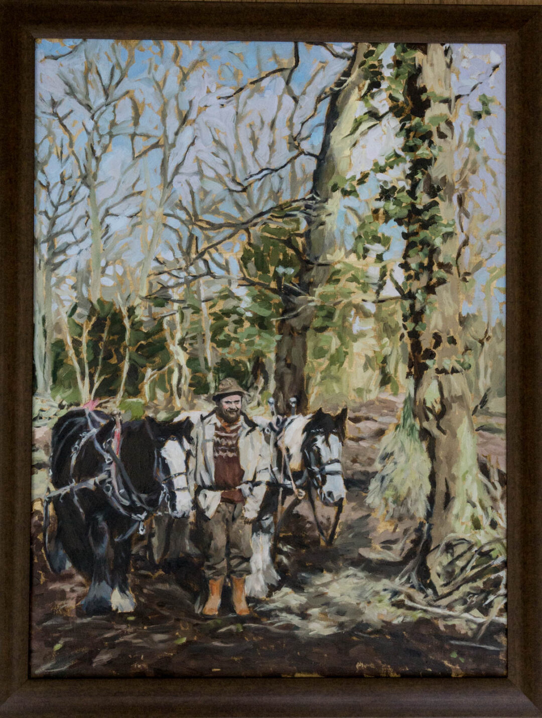 Logging Cobs – Oil Painting on Board